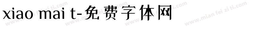 xiao mai t字体转换